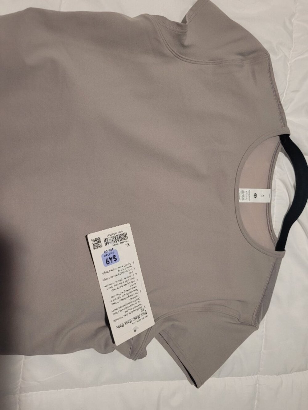 Lululemon nulu mesh back baby tee size XL nwt
